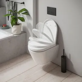 Duravit D-Code Wand-WC mit WC-Sitz Weiß hochglanz