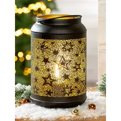 Windlicht Sternennacht LED schwarz