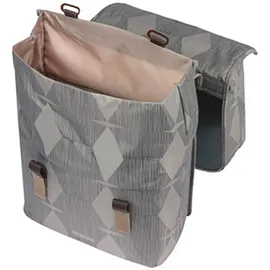 Basil Elegance Mik Doppelte Fahrradtasche grau/taupe