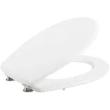 WC SITZ KLODECKEL TOILETTENDECKEL KLOBRILLE TOILETTENSITZ WEIß MDF RING 2,5KG