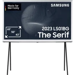 G (A bis G) SAMSUNG LED-Fernseher Fernseher Mattes Display, QLED-Bildqualität, Abnehmbare Standfüße weiß (eh13 1hts)