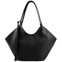 FredsBruder My Bestie Tulip Shopper Leather Black/Rosa