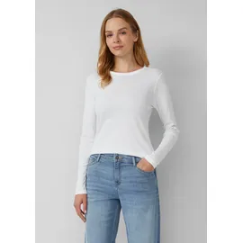 s.Oliver Longsleeve Slim Fit Weiß 4XL