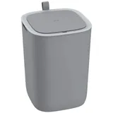 Proregal Moderner Quadratischer Abfalleimer Mit Smart Sensor 12 Liter HxBxT 33,7 x 35 x 25 cm Grau