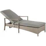 Beliani Vasto Sonnenliege 158 x 63 x 96 cm Grau