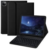 aMZCaSE Tastatur Hülle für iPad Air 5.und 4.Gen 10,9" 2024/2022/2020, iPad Pro 11" Tastatur Hülle 2024/2022/2021/2020/2018, Abnehmbare Bluetooth-Tastatur mit Stifthalter für iPad 11" 1./2./3. Gen