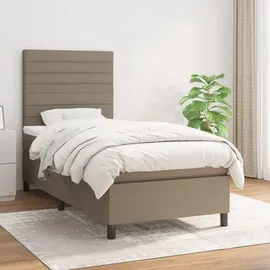 vidaXL Boxspringbett 100 x 200 cm Taupe