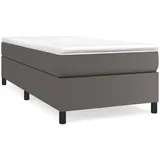 vidaXL Bettgestell Grau 90x200 cm Kunstleder