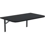 AKKE Klapptisch Wandklapptisch Esstisch - Klappbar Faltbar Platzsparend - Abgerundete Ecken - 100cm x 55cm - Schwarz