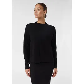 Comma, Feinstrickpullover mit Ziernaht Schwarz 40