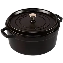 Staub La Cocotte 26cm rund, schwarz, Gusseisen