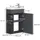 Vicco Waschbeckenunterschrank 2 Teile 50 x 70 x 25 cm Anthrazit