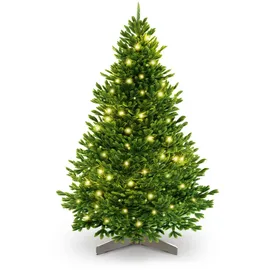 artitree Weihnachtsbaum künstlich [100% Spritzguss] - Naturgetreuer Tannenbaum mit LED Holzständer & reißfester Tasche