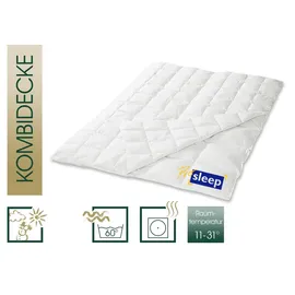 HANSKRUCHEN GmbH HANSKRUCHEN® Daunendecke 135x200 cm Ganzjahresdecke waschbar Allergiker Steppdecke atmungsaktiv Kassettendecke weiß - Weiß