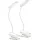 Lunartec Schwanenhals-Klemm-Lampe Weiß 2 St.
