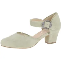 Hirschkogel Damen Trachten Pumps, Pastellgrün, 40 EU