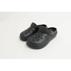 Damen und Herren Plateau Clogs - schwarz Gr. 40/41