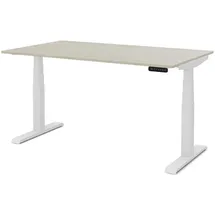 Assmann Electronic Kinderschreibtisch JUNIOR 140 x 80 cm Eiche massiv weiß/beige