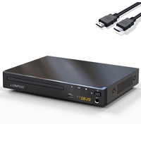 Kompakter DVD-Player für TV - HD DVD CD Player Codefree, mit HDMI (1080p HD Upscaling)/AV/Koaxial Ausgang, USB-Eingang & MIC-Ausgang, (mit HDMI-Kabel 1,5 m)