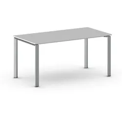 Konferenztisch, Besprechungstisch PRIMO INFINITY 160x80 cm, grau, graues Fußgestell