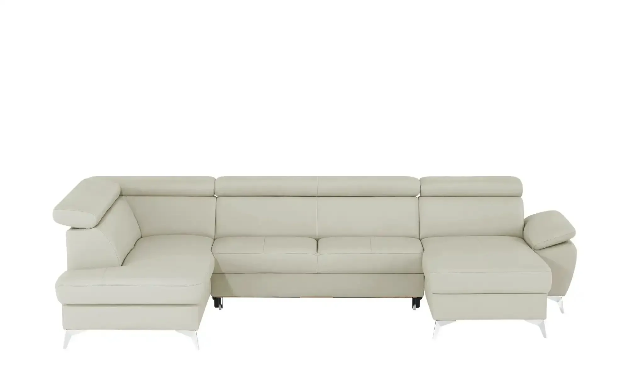 uno Wohnlandschaft mit verstellbarem Kopfteil Apollo ¦ grau ¦ Maße (cm): B: 338 H: 96 T: 210.0