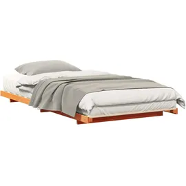 vidaXL Bodenbettgestell 100 x 200 cm Wachsbraun