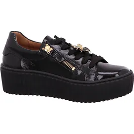 Gabor Damen Low-Top Sneaker Schwarz/Gold 44