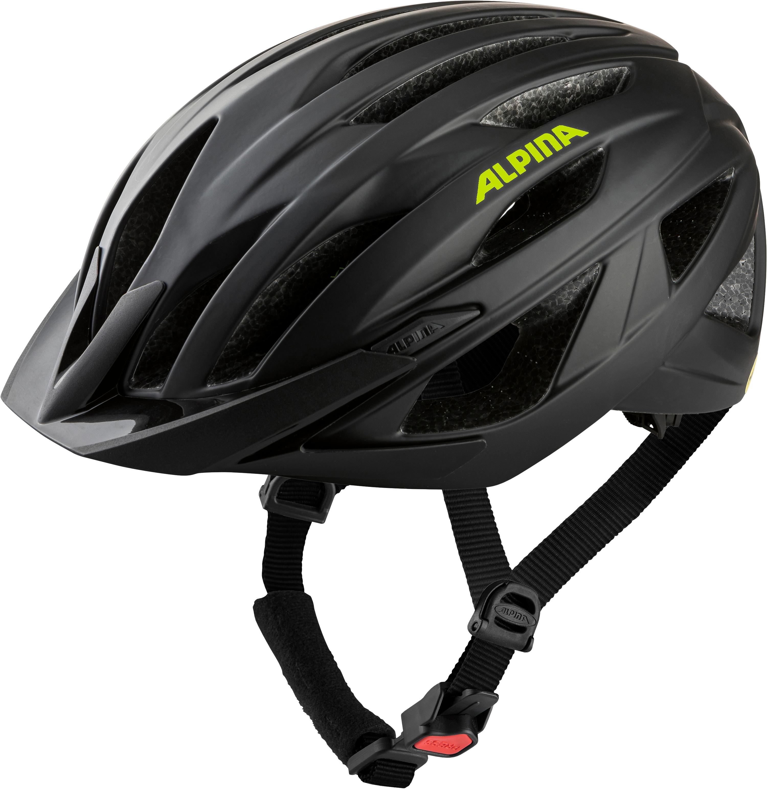 Alpina Parana Fahrrad Helm 58-63cm | Schwarz - neon gelb matt