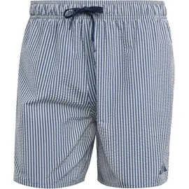 adidas Seersucker Stripy 5" Badeshorts Herren JX2674 - wonder white/preloved ink XXL
