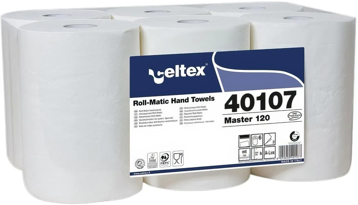 Rollenhandtuch 2-lagig 22x36cm weiß, 2 Rollen je 1000 Blatt