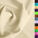 TOLKO 1m Modestoff | Dekostoff universal Stoffe zum Nähen Meterware Dekorieren | Blickdicht, knitterarm | 150cm breit Beige Bekleidungsstoffe Dekostoffe Vorhangstoffe Nähstoffe Patchwork Deko