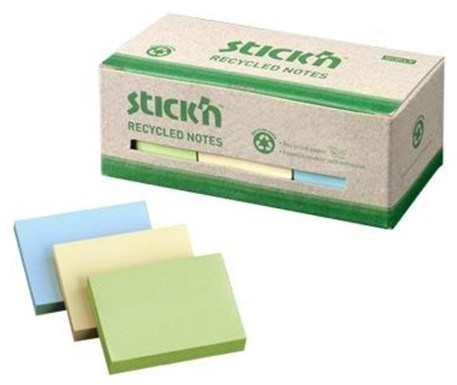 Recycled - notes - 38 x 51 mm - 1200 sheets (12 x 100)