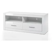 Furn.design TV-Lowboard "Carrara" weiß Hochglanz TV Unterteil in Komforthöhe