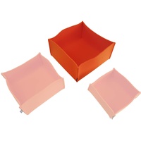 Filz-Körbchen 32x32x16cm (20 Farben) - Korb - Box - Aufbewahrung - Utensilienkorb - Brotkorb - Obstkorb - Regalkorb - eckig – quadratisch (116 orange)