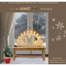 Weigla Schwibbogen/Lichterbogen"Bergmann" 15 flammig mit Amethyst Erzgebirge garantiert