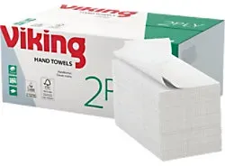 Viking 100% Recycelt Falthandtücher V-falz Naturfarben 2-lagig 25 x23 cm 3750 Blatt