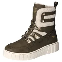 Mustang Winterboots, Schnürboots, Plateauboots, Snowboots mit Anziehlasche Gr. 37, khaki, , 86866552-37