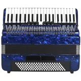 Professionelles Akkordeon, 41 Tasten, 120 Bässe, Tasteninstrumente, Akkordeon mit Riemen, Akkordeontasche für Erwachsene, Anfängerprüfung, professionelles Spielen (Color : Blue)