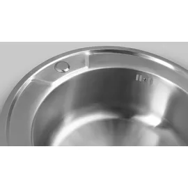 a&n&a aQualine Aqualine Edelstahl-Einbauspüle rund 51x18cm - Silber