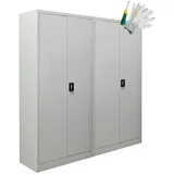 Proregal Elephant Aktenschrank 180x80x40 cm Lichtgrau
