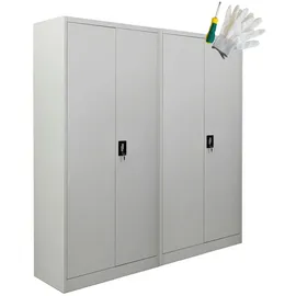 Proregal Elephant Aktenschrank 180x80x40 cm Lichtgrau