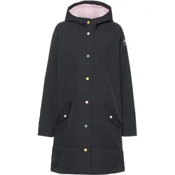Blutsgeschwister Softriese Kapuzenmantel Damen in chocolate cosmos black, Größe L - schwarz