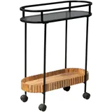 m2 kollektion gmbh M2 Kollektion Servierwagen JASON, 5 Mangoholz - Schwarz Breite ca. 70 cm