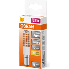 Osram LED-Lampe T Slim B15d 6,5 W warmweiß 806 lm