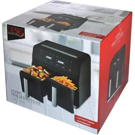 DESKI Doppel Heißluftfritteuse 8L schwarz