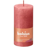 Bolsius Rustik Stumpenkerze 10 x 5 cm rosa blüte