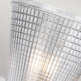 Elsteadlighting Gunnislake 1-flammige Wandleuchte, Weiß, poliertes Chrom - BATH-GUNNIS1-WPC