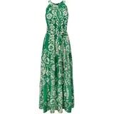Aniston CASUAL Sommerkleid (mit abnehmbaren Bindeband) mit extravagantem Blumendruck - jedes Teil ein Unikat beige|grün 40 EU