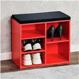 KESPER Schuhschrank mit Sitzkissen 0 x 0 x 0 cm rot