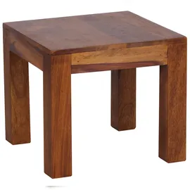 FineBuy Couchtisch Braun Sheesham 45 x 45 x 40 cm